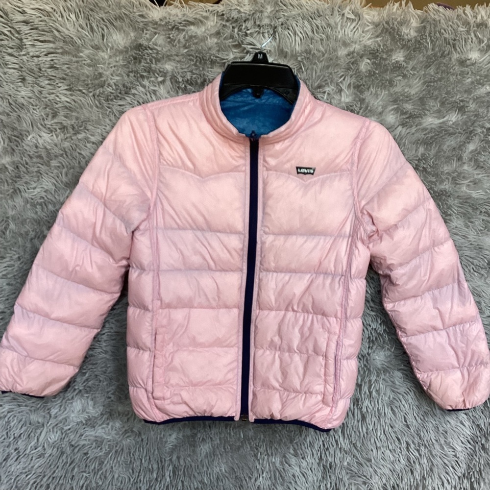 Levi’s reversible girl lightweight jacket/ pink/ blue| size Small‼️